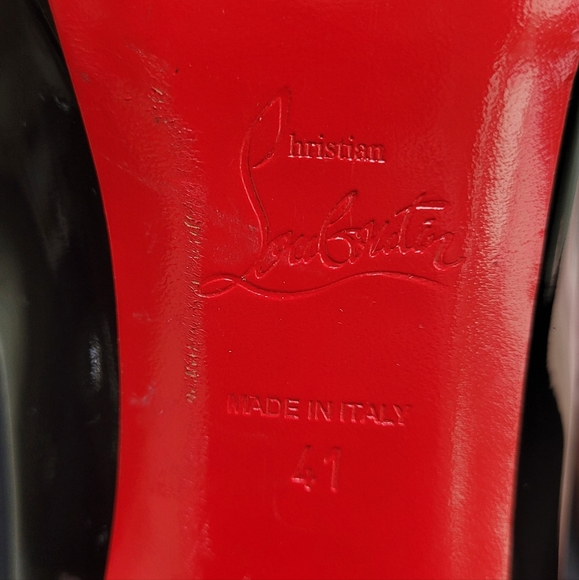 Christian Louboutin Black Patent Neofilo Heels - Picture 7 of 9